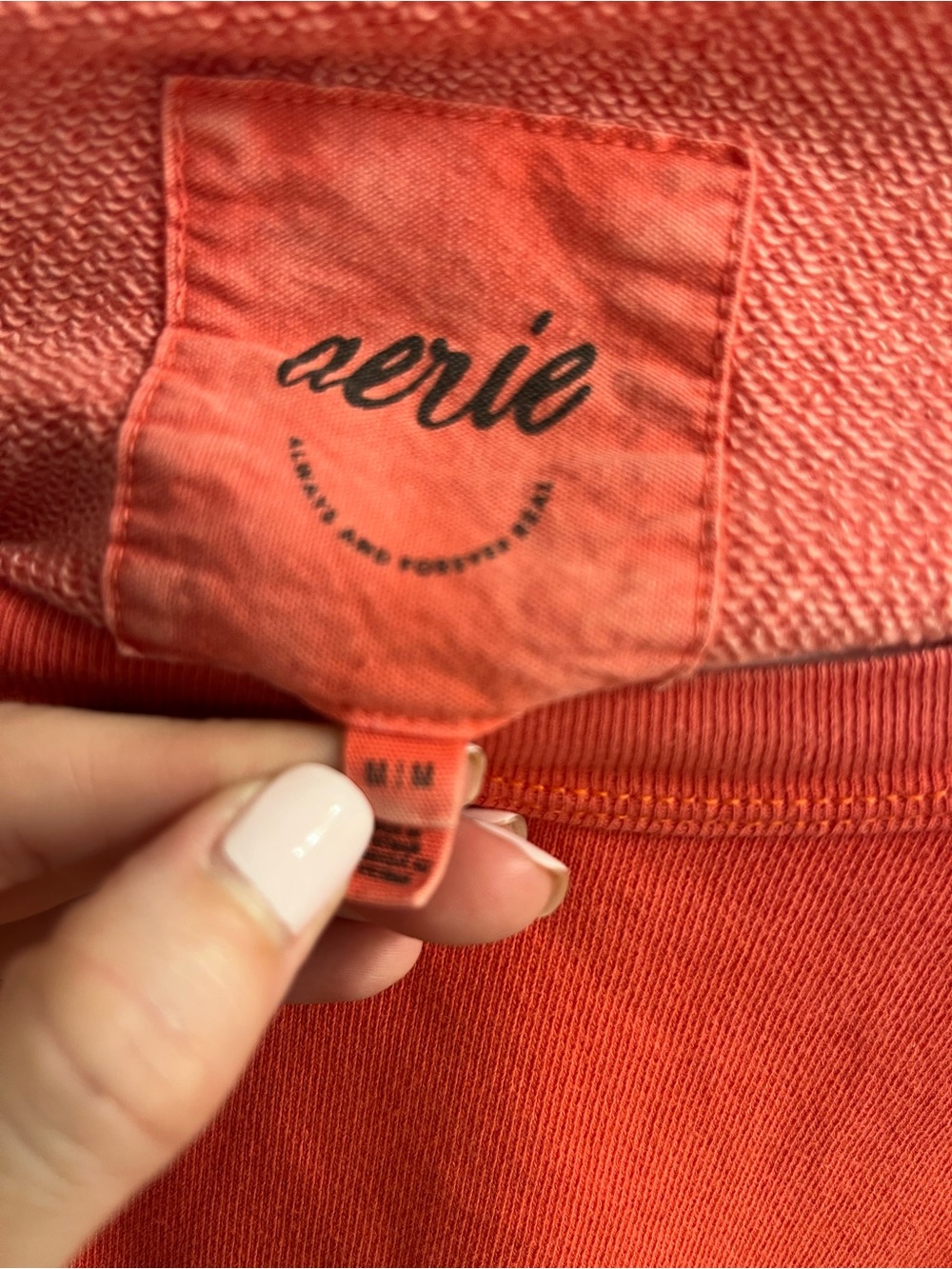 Women's Coral-Red Crewneck Sweatshirt - Relaxed Fit - Picture 6 of 8